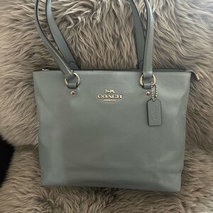 Coach bag Blue Leather Tote